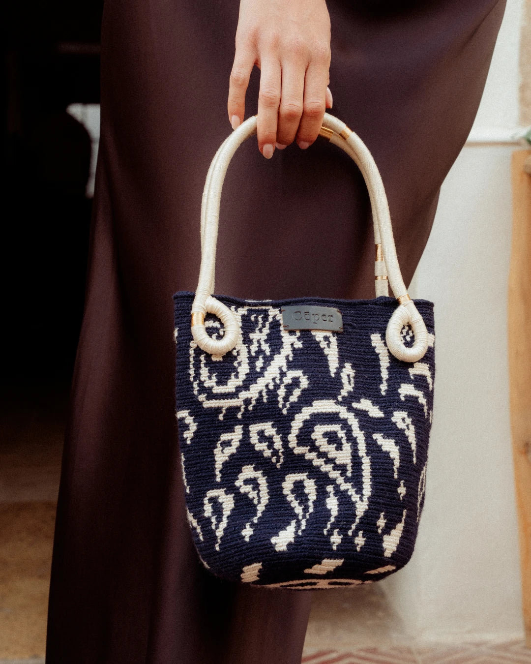 Casilda Mini Bolso Wayuu | Azul Marino
