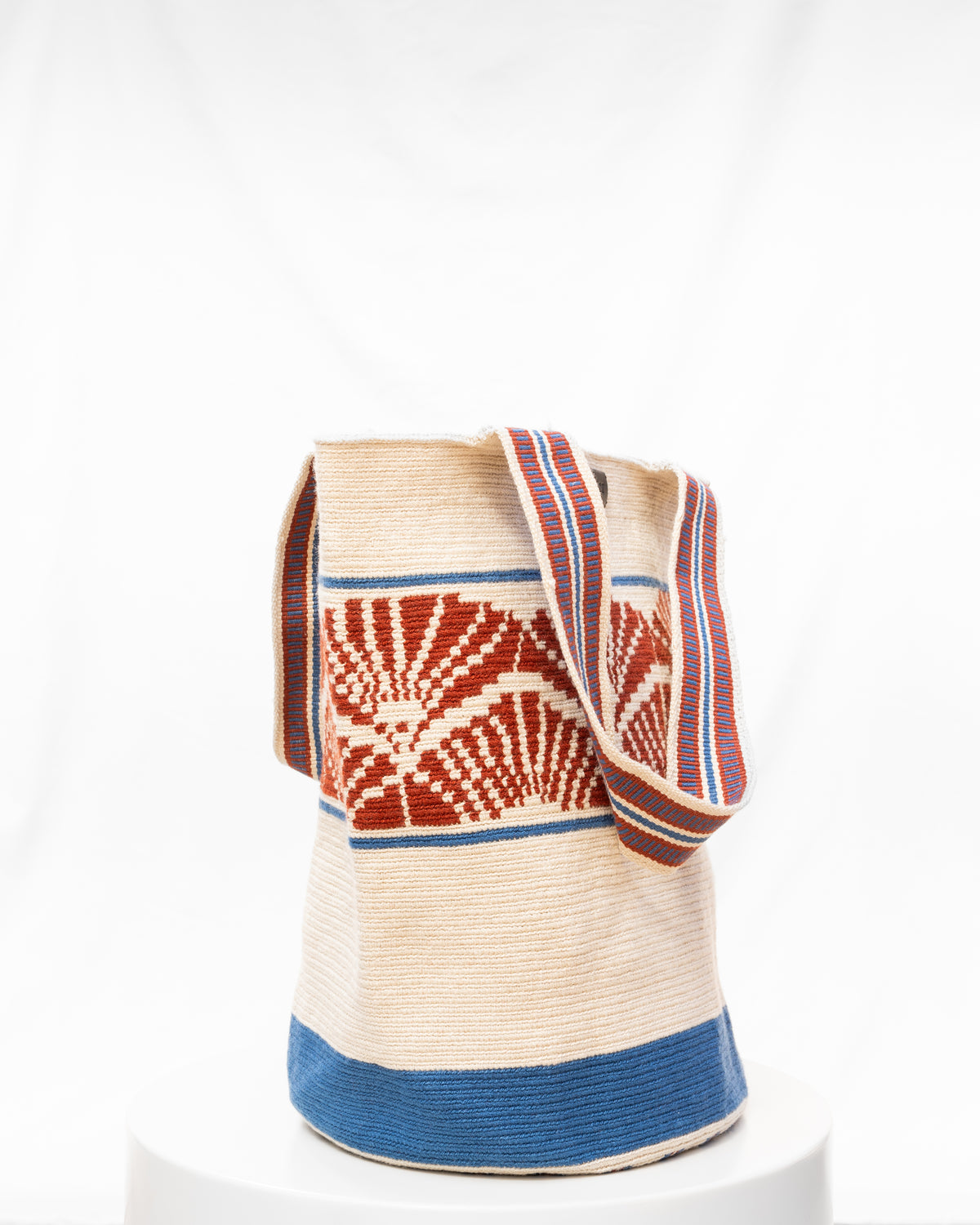 Celia Bolso Tote Wayuu N°36 – Terracota y Azul Jean