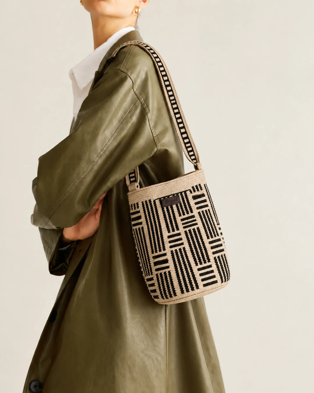 Bolso Wayuu Irene 01 - Beige & Negro