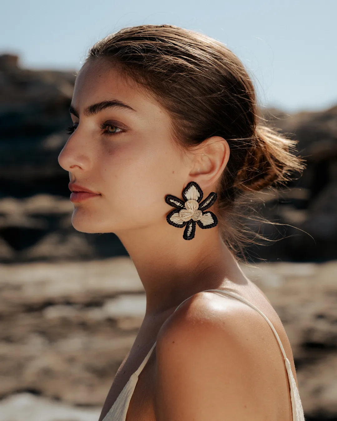 Aros Orquídea | Negro y Natural