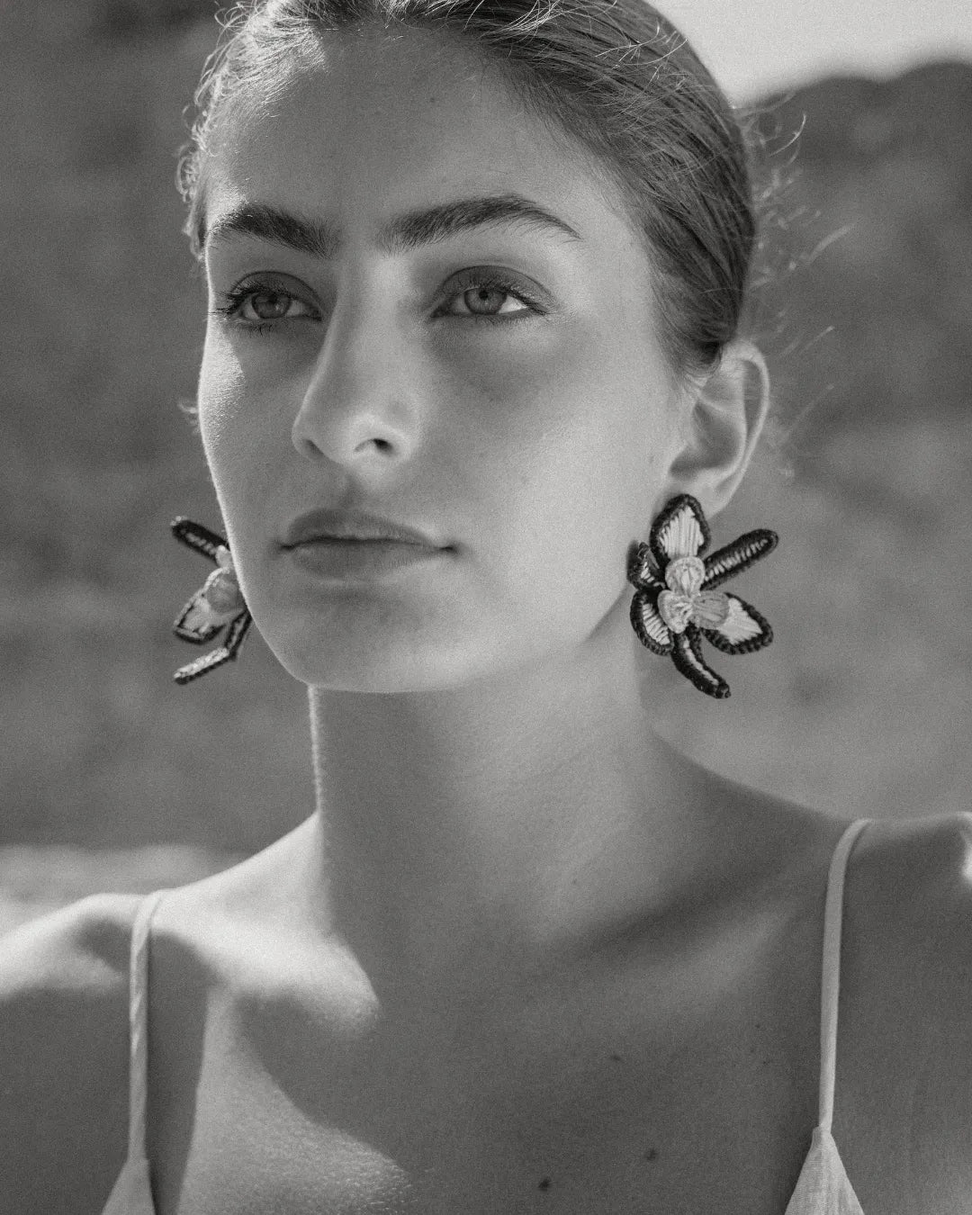Aros Orquídea | Negro y Natural