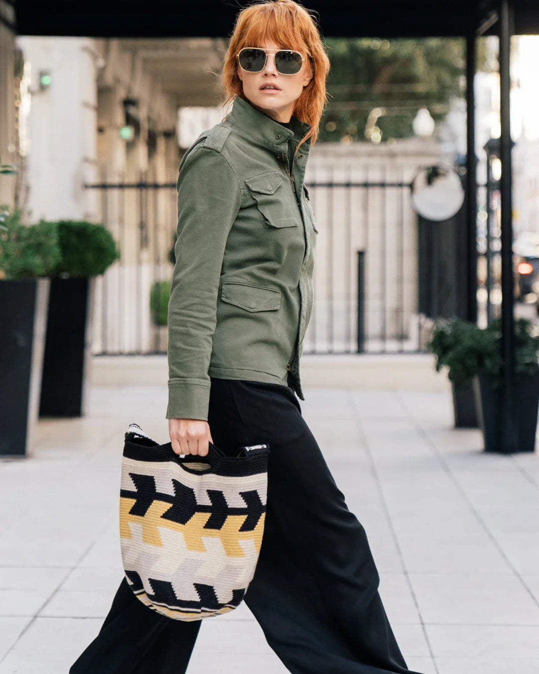 Irene Bolso Wayuu N°19 – Negro y Mostaza
