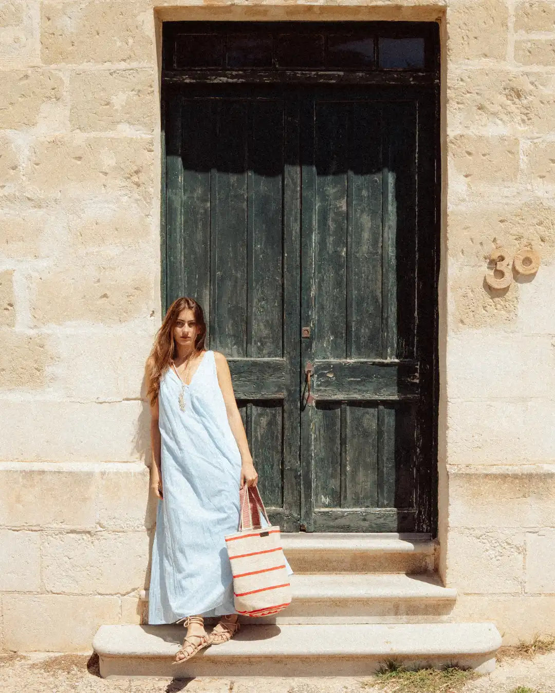 Celia Bolso Tote Wayuu N°30 – Beige y Rojo