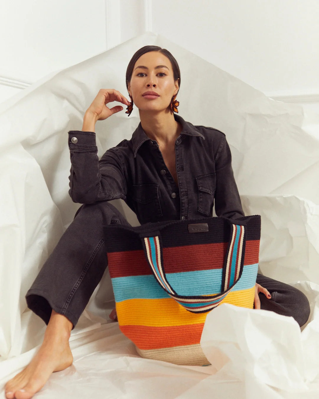 Celia Bolso Tote Wayuu N°24 – Rayas