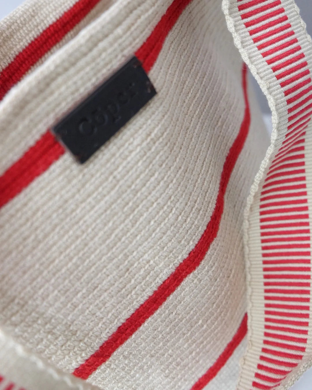 Celia Bolso Tote Wayuu N°30 – Beige y Rojo