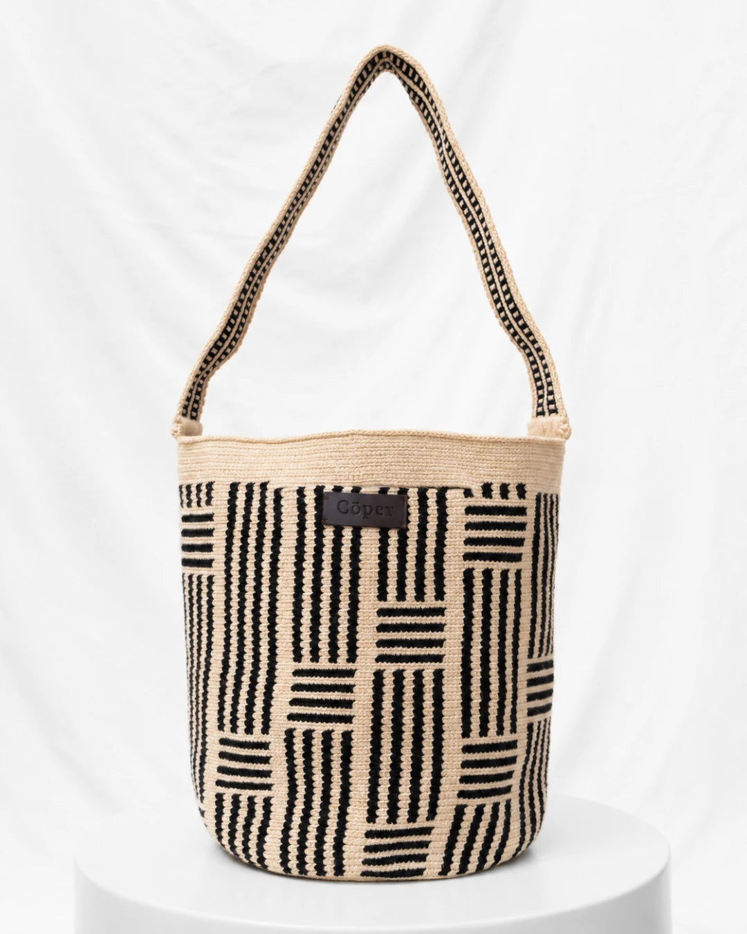 Bolso Wayuu Irene 01 - Beige & Negro