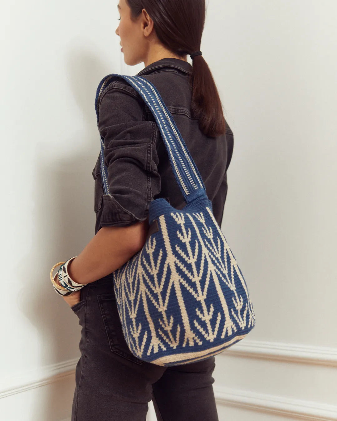 Irene Bolso Wayuu N°36 – Azul Jean
